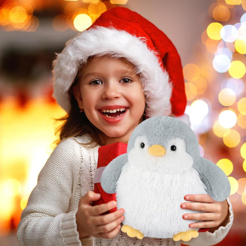 SuzziPals Heatable & Coolable Penguin Plush, Microwavable Heating Pad Stuffed Animal for Soothing & Relaxation, Cute