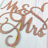 Mr and Mrs Cake Topper, Bride and Groom Sign Wedding Engagement Decorations, Double-faced Rose Gold Glitter
