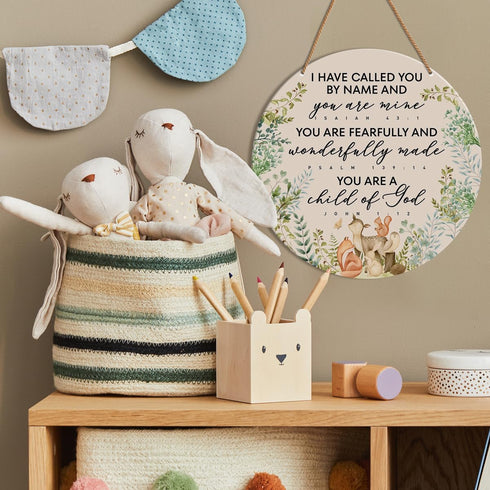 HSNBT Christian Nursery Wall Decor, Nursery Scripture Wall Decor for Newborn Baby Boy Girl Kids Bedroom Toddler Room
