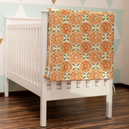 Summer 60x80 Cute Orange Sweet Baby Blankets for Girl Boy Orange Cream Party Swaddle Blankets Tropical Fruits Soft