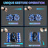 YEMIAI 2.4 4WD 360 5-12 Remote Control Car, Ghz Gesture Sensing RC Stunt Car, Double Sided flip, with Cool Lights