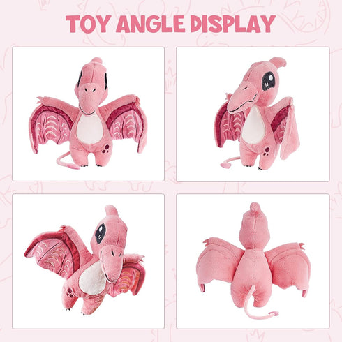 TCBunny Baby Dinosaur 14" Plush Toy, Kid's Gifts for Boys and Girls, Pterosauria - Pink, Birthday, Valentine, Christmas