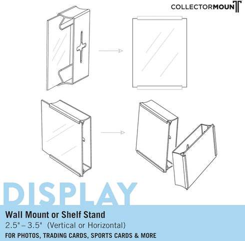 Card Mount Trading Cards Stand and Wall Mount, Invisible Display for Collectible Cards, 5 Pack