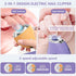 Jjkygmw Trimmer Polisher3 Electric Nail with LED Light, Safe and Easy to Use, Fingernail Cutter with Speeds Adjustable