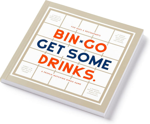 Brass Monkey Bin-go Get A Few Drinks – Game Book with Perforated Bingo Cards for Bars and Restaurants