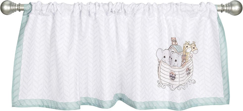 EVERYDAY KIDS Precious Moments Noah’s Ark Window Valance, Toddler Décor with Giraffes, Tigers, Elephants - 60x15”