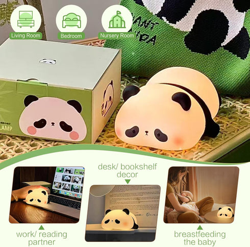 Dimmable YR YRHH-PET Panda Cute Night Light, Squishy Panda Kids Lamp, Rechargeable Animal Light Decor, Pandas Gifts