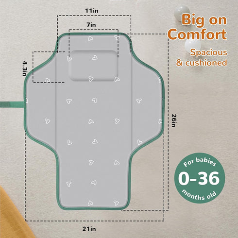 Portable Diaper Changing Pad, Waterproof Baby Changing Mat, Foldable Travel Baby Changing Station, Newborn Essential