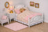 1:12 Set 6-Inch 7-Piece Scale Dollhouse Bedding for Dolls, Pink Comforter, Pillows & Bed Runner, Mini Bed Linen