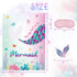 WERNNSAI Pin The Tail on The Mermaid Game - Mermaid Party Decorations with 21'' x 28'' Poster & 24 Pcs Tail Stickers