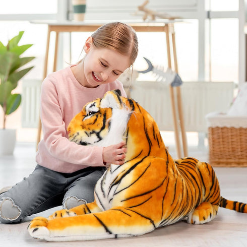 27 Inch Syhood Large Tiger Stuffed Animal Plush Giant Tiger Toy, Suitable for Birthday Gifts