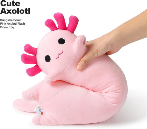 PEACH CAT Pink Long Axolotl Plush Pillow Toy, Cute Axolotl Stuffed Animal for Girls and Boys, 19.6"