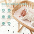 4 Pack 21" 35" Bassinet Fitted Sheets Compatible with x Amke, Ezebaby, Evolur Stellar and Mereryi Baby Bassinet, Soft