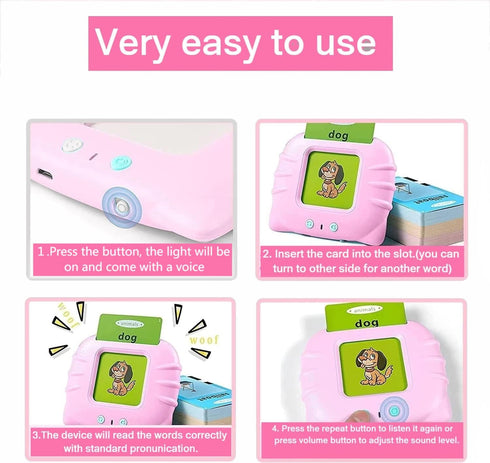 224 1+ Talking Flash Cards,Kids Toddler Flash Cards with Sight Words,Montessori Toys,Autism Sensory Toys,Speech