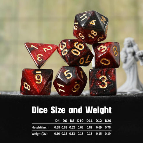 35Pcs DND Dice Set: Polyhedral Dice Sets with 5 Colorful Animal Patterned Dice Pouches