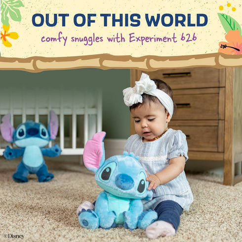 KIDS PREFERRED Disney Laughing & Spinning Stitch Stuffed Animal Plush Toy for Babies & Toddlers, Multicolor