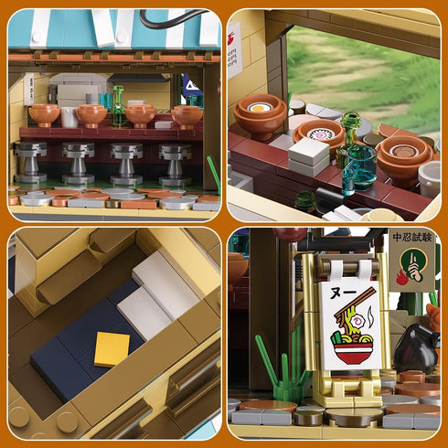 Set 14+ RAVAYO Japanese Ramen Shop Building Blocks - Mini Brick Simulation Architecture Construction Toy Ideal Gift
