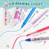 Set 4 5 6 7 8 9 10 Set 4-6-8 Unicorn Washable Markers with Glitter Pencil Case, Art Supplies for Kids Ages Years Old