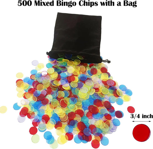Set 75 100 500 Yuanhe Deluxe Bingo Game - Metal Round Cage, Colored Bingo Balls, Bingo Cards, Mixed Chips and Master