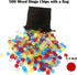 Set 75 100 500 Yuanhe Deluxe Bingo Game - Metal Round Cage, Colored Bingo Balls, Bingo Cards, Mixed Chips and Master
