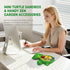 HouseBegan Mini Turtle Sandbox Zen Garden for Desk, Desktop Turtle Sandbox with Lid on The Go for Office Stress Relief