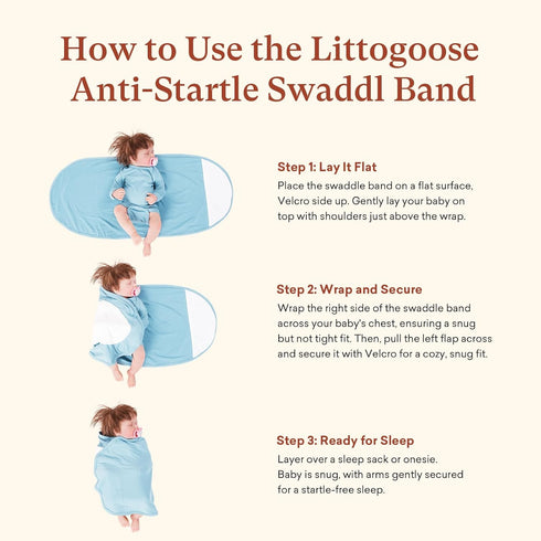 3 Pack Adjustable Velcro Swaddle Wraps for Newborns