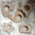 Lovely Cartoon Wood Star Teether Pure Natural Animal Shape Beech Wooden Handmade Pattern for DIY Jewelry Making (10pcs)