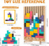 BSADIY 3D 3-6 Montessori Wooden Stacking Puzzle Toy, Colored Russian Block Stacking Jigsaw Puzzle Toy, Giant Building