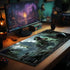 Playmat with Zones for MTG Card Game, 24"x14" Tabletop Magic Play Mats for Beginner, Dinosaur T-Rex in Jungle