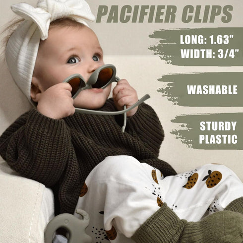 10-Pack (3/4 Inch, 10 Pacifier Clip Replacement Ends - BPA-Free Plastic Fasteners for DIY Baby Crafts, Sewing Bibs