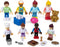 8 Toy Figures & Playsets, 2 Inch Play Peoples Set, Early Development Family Figurines for Kids 3+