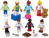 8 Toy Figures & Playsets, 2 Inch Play Peoples Set, Early Development Family Figurines for Kids 3+