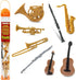 Safari Ltd Musical Instruments TOOB - Figurines: Trombone, Flute, Saxophone, Guitar, Violin,