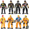 8 Pieces Firefighter Action Figures Fireman Figurines Toys with Tools for Party