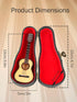 KooingTech 3.9in Miniature Guitar, Wooden Tiny Guitar Decorative Model for Mini Music Ornament Display Dollhouse