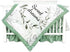 Set, 4-Piece Set, Set, Green Leaf Crib Bedding Baby Boy Bedding Neutral Nursery Bedding Fitted Crib Sheet, Crib Skirt