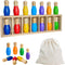 pamexin Family Games for Kids, Wooden Bowling Color Matching Game with 7 Bright