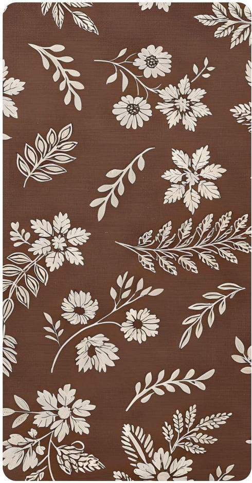 CZXW Boho Floral Brown Crib Sheets Fitted 52" x 28" Natural Cotton Soft