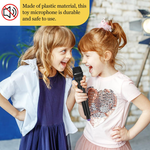 NUOBESTY Fake Microphone for Kids, Pretend Play Microphone Toys for Halloween Birthday Party Favors