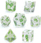 Gake Keeper Games & Dice: Firefly Dice - 7 Piece Resin Dice Set, Glow-in-The-Dark RPG Accessory