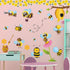 RW-1061 3D Bee Wall Decals, Cartoon Animals Stickers, DIY Removable Wall Art Decor for Kids Nursery