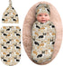 Norchzi Corgi Newborn Swaddle Blanket with Hat Set Baby Stuff Receiving Blankets Soft