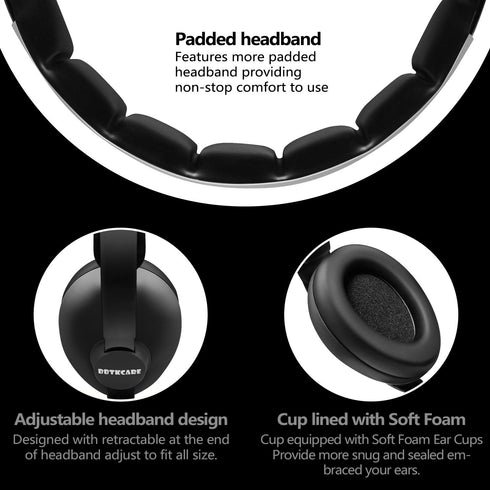 Baby Noise Cancelling Headphones for Ages 3 Months to 3 Years (Black)