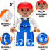 Playmags Large Magnetic Figures Community Set of 15 Pieces, 3” Play People for Building Blocks