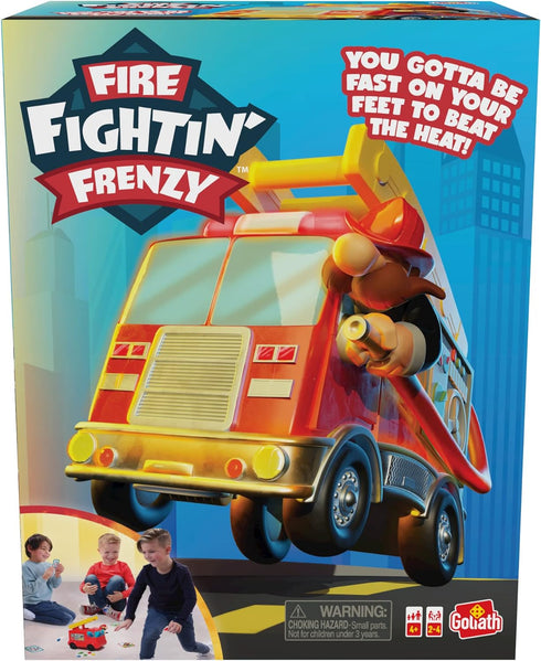 Goliath Fire Fightin' Frenzy Game - Fast-Paced Active Floor Play with Realistic Firetruck Action - Ages 4 and Up, 2-4