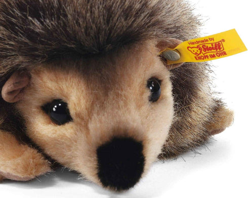 Steiff Joggi Hedgehog Stuffed Animal, Premium Plush Toy with Soft Woven Fur, Mottled Brown, Ages 3+