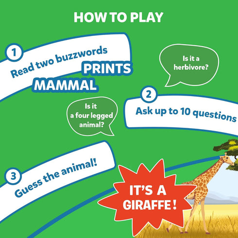 Skillmatics Card Game - Guess in 10 Animal Planet, Perfect for Boys, Girls, Kids, and Families, Ages 6-9