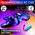 Force1 360 4WD 2.4GHz Tornado Blue LED Remote Control Car for Kids- Double Sided Driving Fast RC Cars Flips, Outdoor