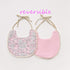 GZMM Baby Bib for Girls, 3 Pack Reversible Waterproof Handmade Natural Cotton Drool Bib 0-12 Months