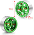 RC-Hub 4Pcs Aluminum Alloy 1.0" Micro Beadlock Wheels for 1/24 Axial SCX24, 90081, AXI00001, AXI00002 (Green)